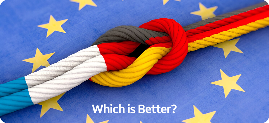 Which country is better in France vs Germany